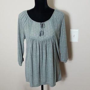 Women's Sonoma Green Peasant Top Size M